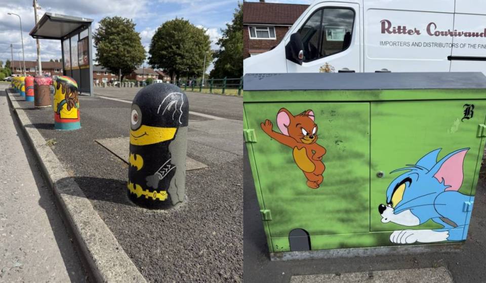 From plain bollards and rude graffiti to Minions, Pokémon, and Homer Simpson: how a local ‘Minion Man’ is transforming a Salford council estate — with drivers queuing just to chat with him