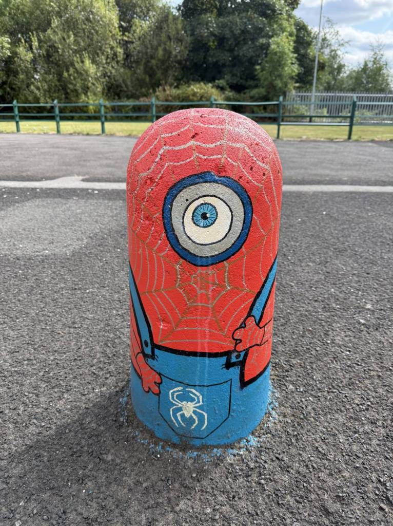 spider man bollard