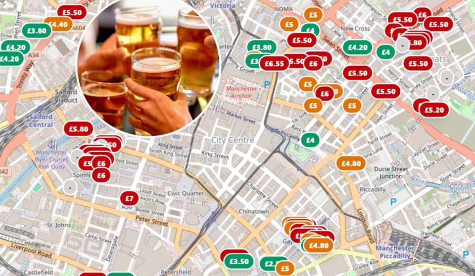 This ‘stock market’ index tracking 233 pubs across 30 areas reveals the cheapest pint in Greater Manchester in real time – here’s where to find £2 lager