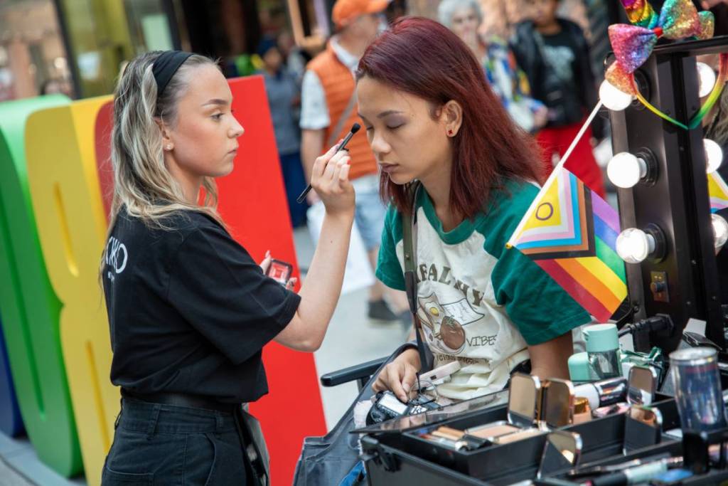 arndale pride makeup station