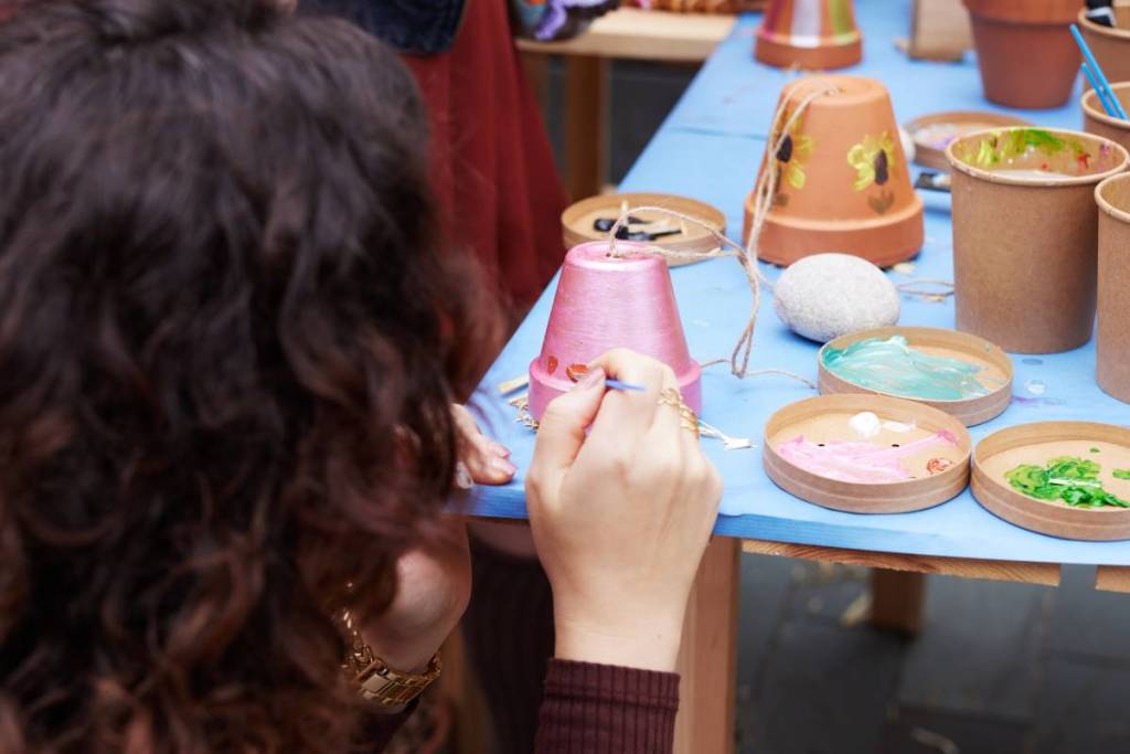 plant pot painting make tracks salford