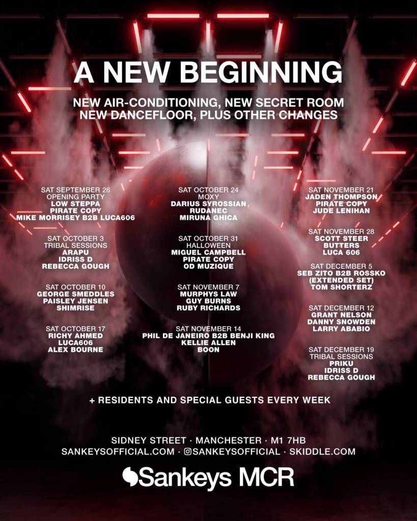 sankeys manchester line up 2026
