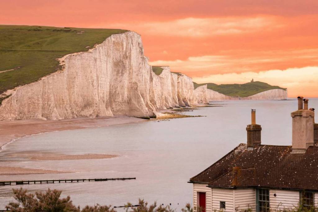 seven sisters cliffs sunset hikes south downs