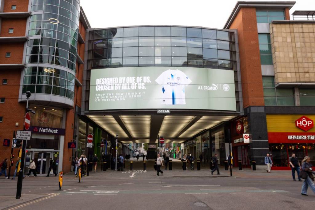 manchester city ai football kit billboard