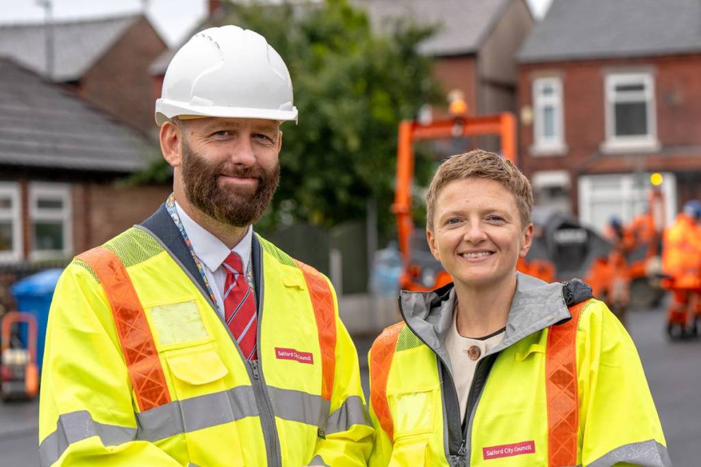 Salford Mayor Paul Dennett with Bev Craig, Mayor of Greater Manchester