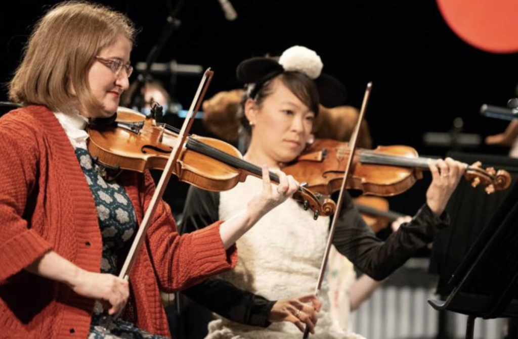 violinists in wallace and gromit musical marvels