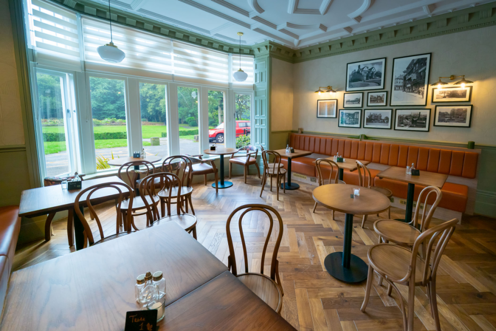 The building's many period features have been enhanced and celebrated as part of the restoration
