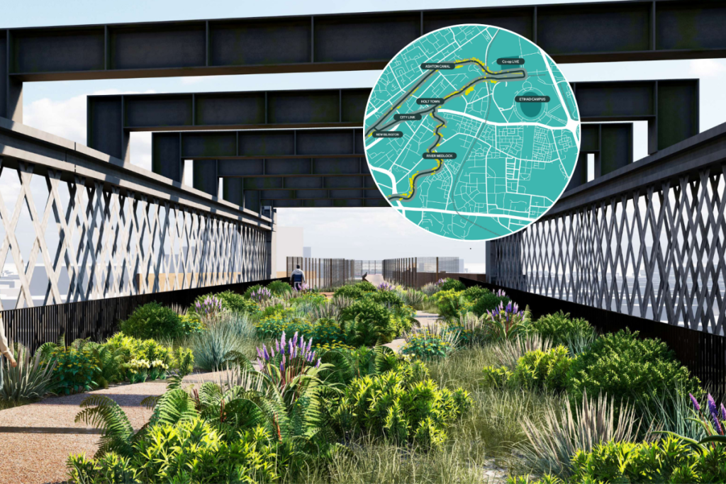 cyanlines castlefield viaduct phase 2 walkway map