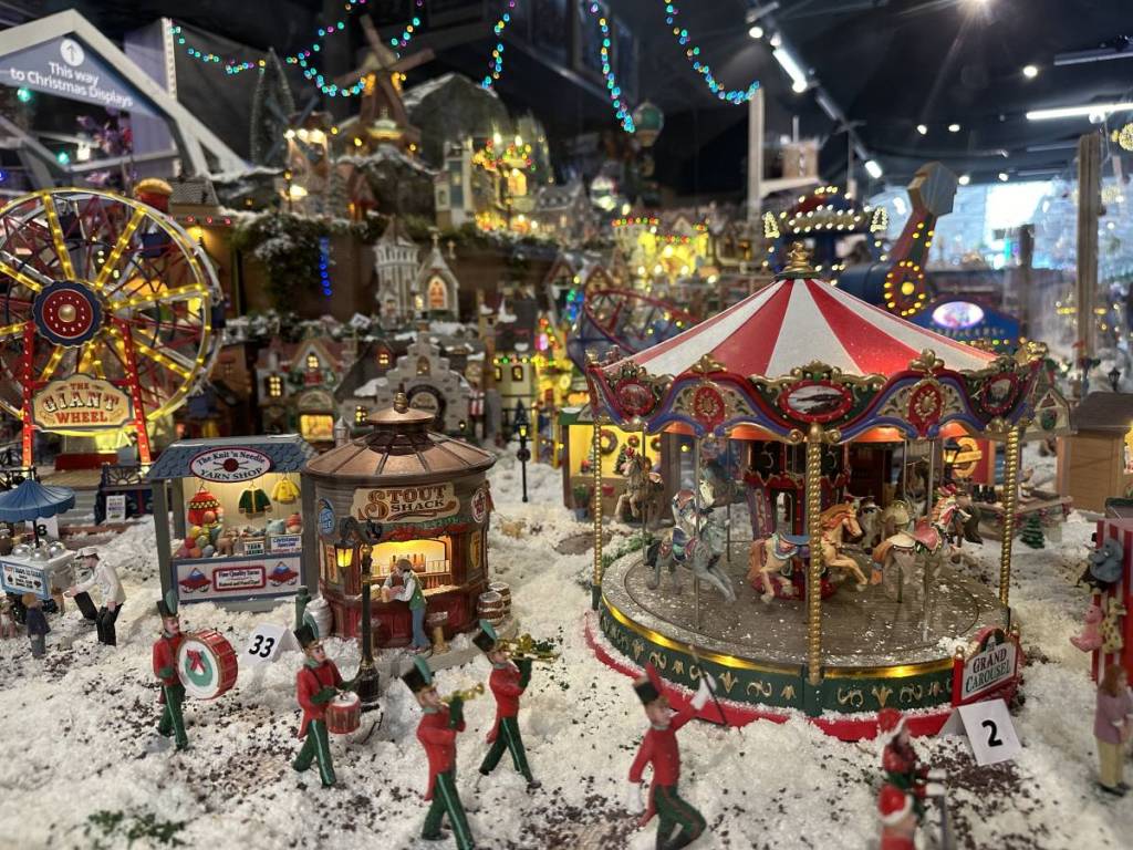 bents garden centre model village christmas