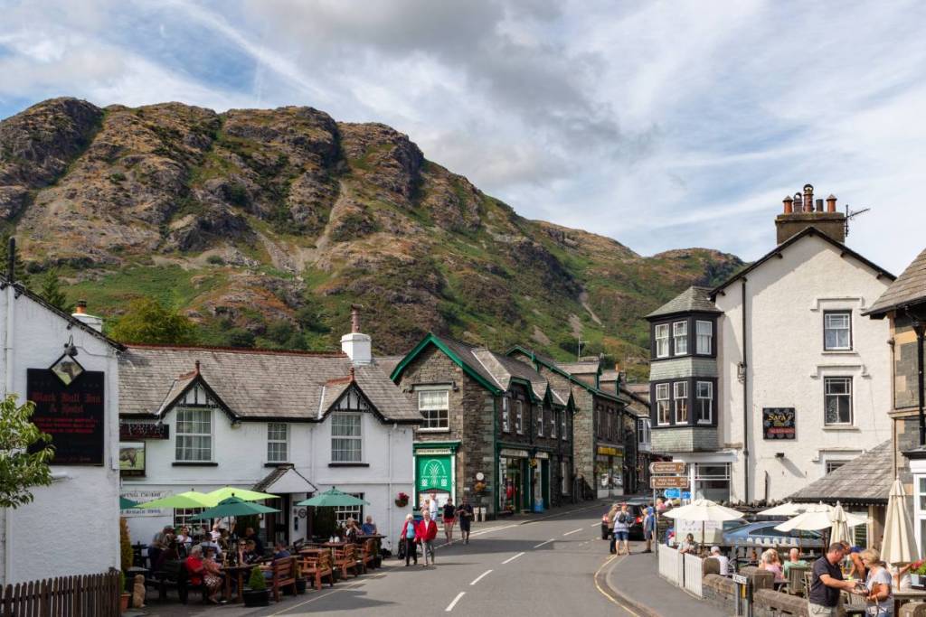 coniston village lake district autumn