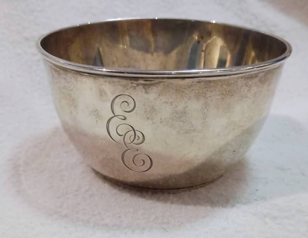 edward elgar's metal shaving bowl with EE engraving which features in archive at bridgewater hall, manchester