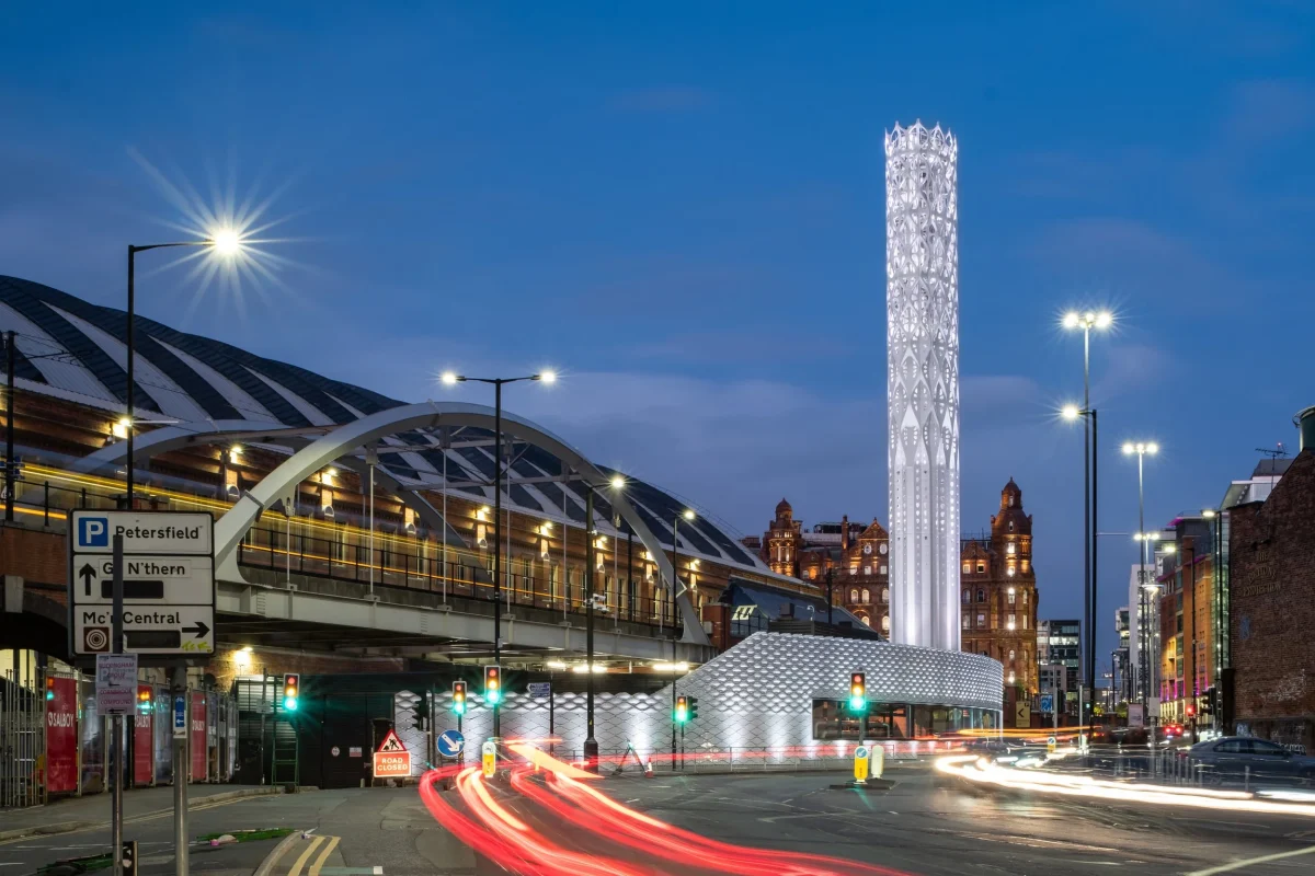 In 2022, Manchester constructed a £24 million green energy network featuring a 40-metre ‘Tower of Light’; the 2km underground pipe system now heats five iconic city landmarks using low-carbon power