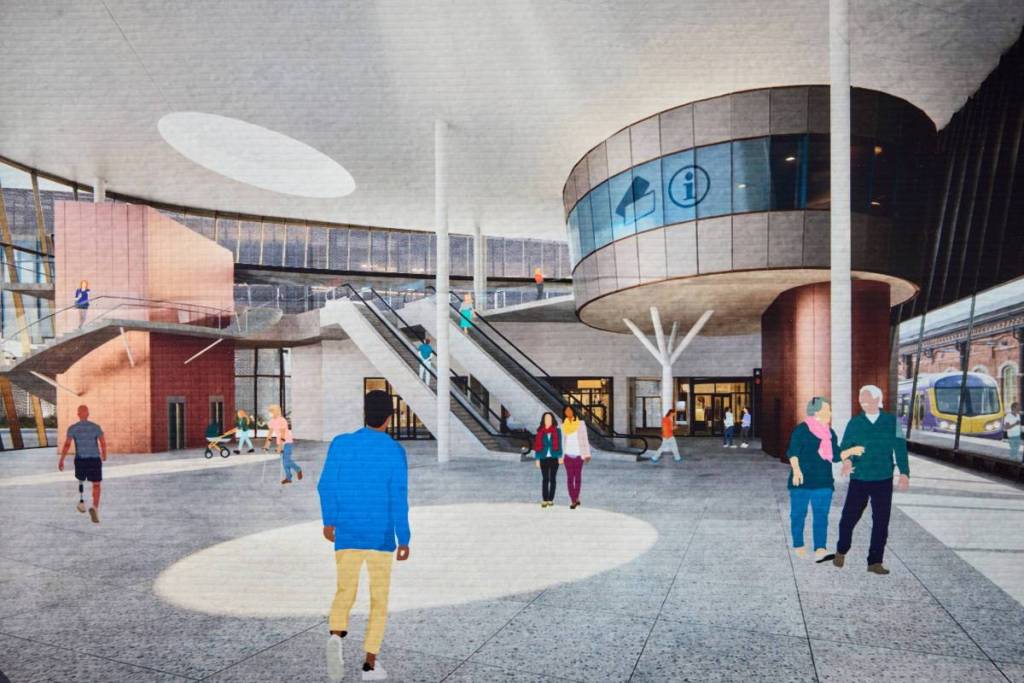 Interior of Stockport Station proposed