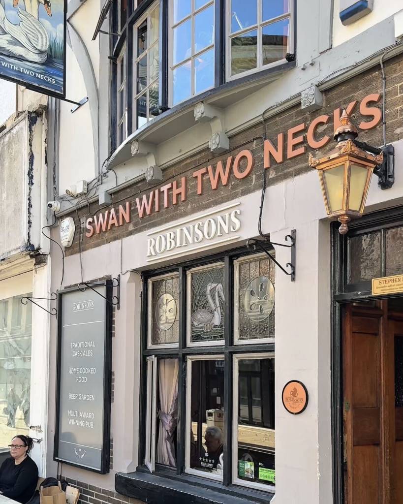 outside the swan with two necks pub in stockport