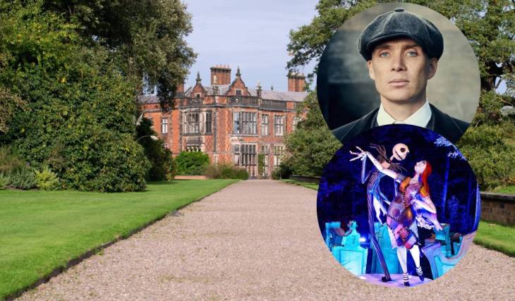 Tommy Shelby’s Peaky Blinders mansion near Manchester is being transformed into Halloween Town for the UK debut of Disney Tim Burton’s The Nightmare Before Christmas Light Trail