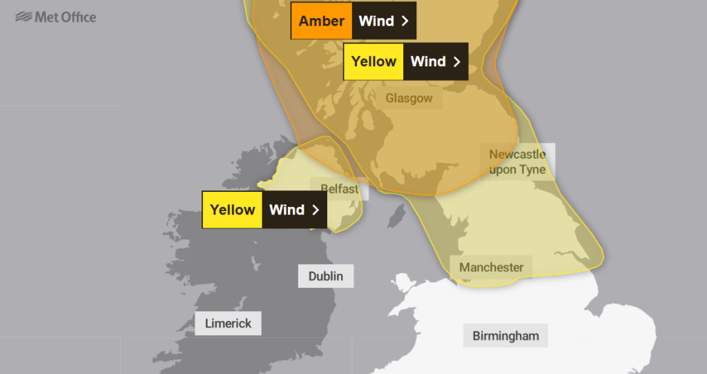 storm boelo met office warning greater manchester