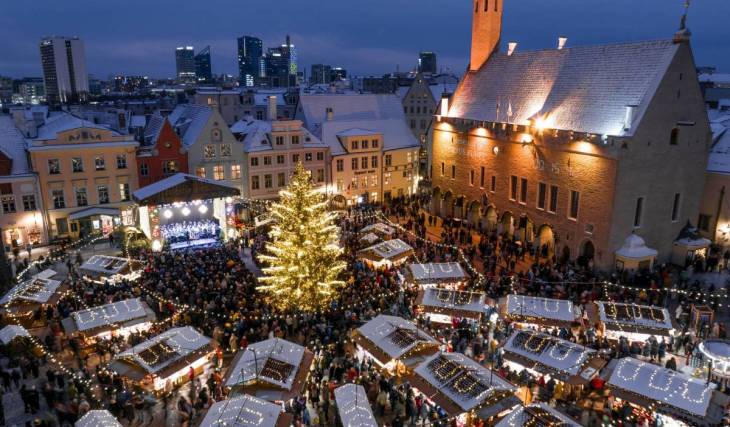 In 1441, Tallinn began its Town Hall Square Christmas tree tradition; 585 years later, the medieval market returns under 3 hours from Manchester Airport