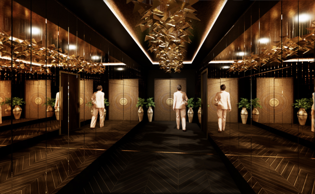 CGI of gold hukum corridor entrance