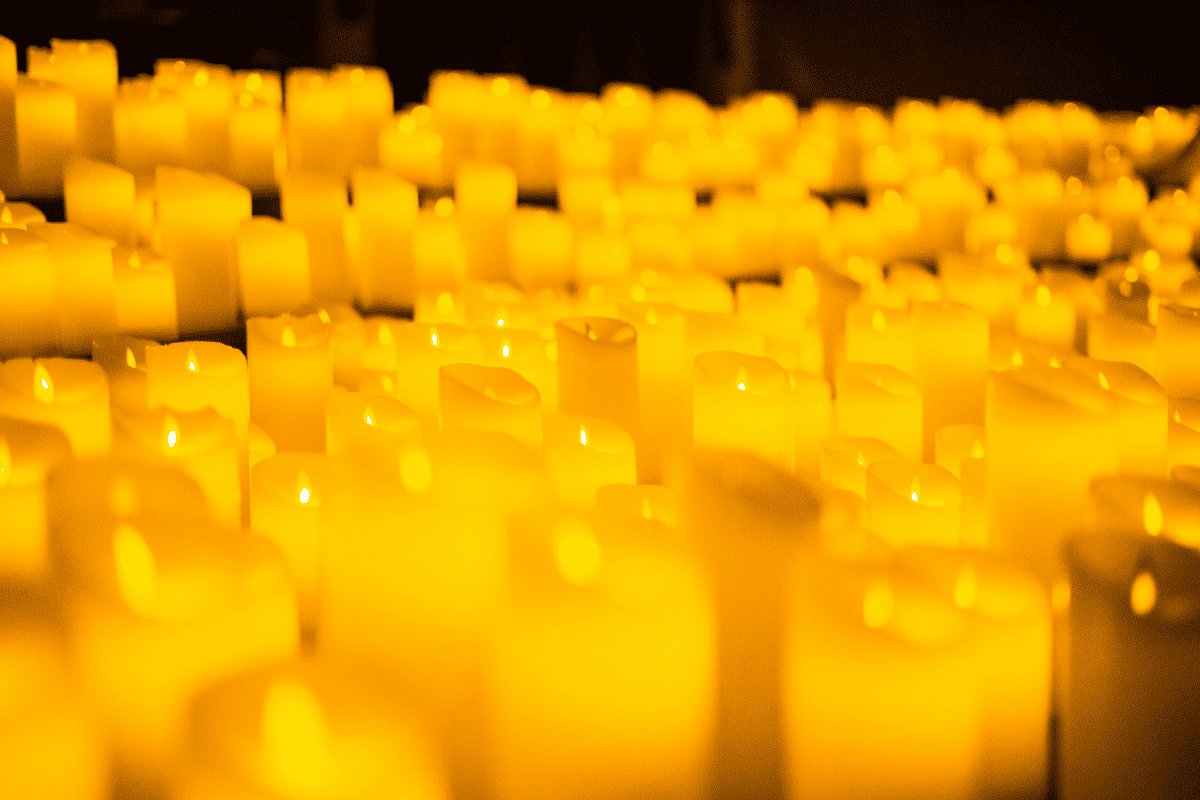 A sea of candles