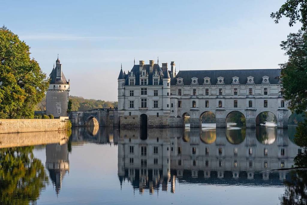 Photo du Château de Chenonceau, un des lieux candlelight et de son reflet dans l'eau