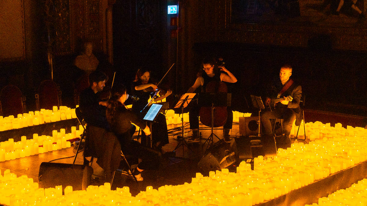 Quartetto suona al concerto Candlelight a Venezia