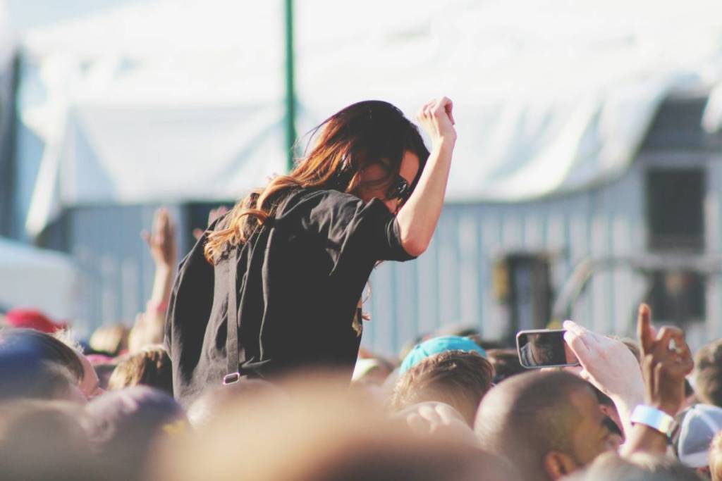 a woman dancing in a festival