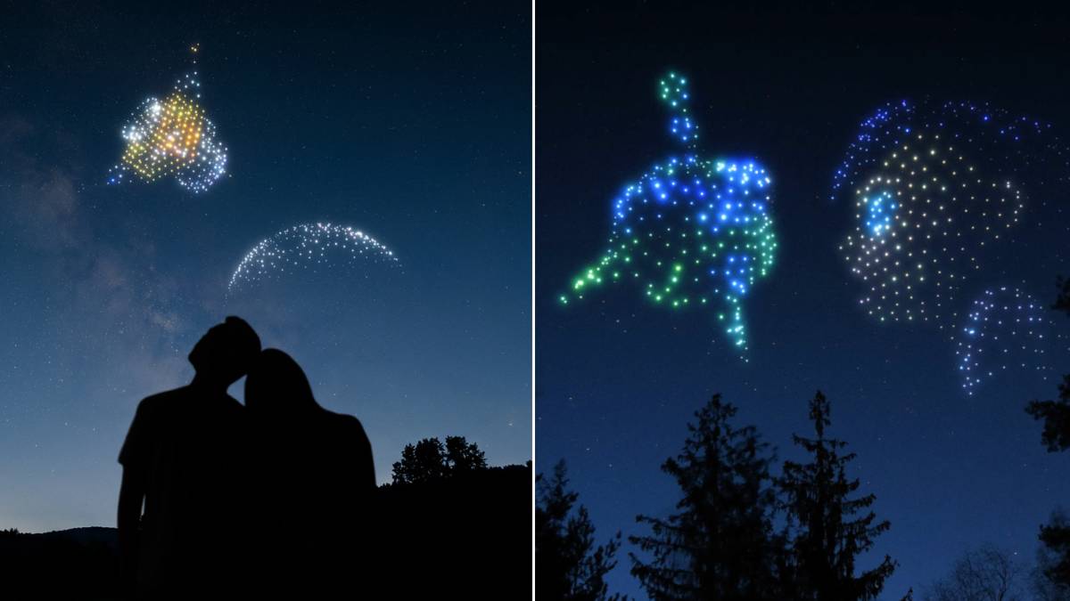 DroneArt Show Space Chase Antwerp