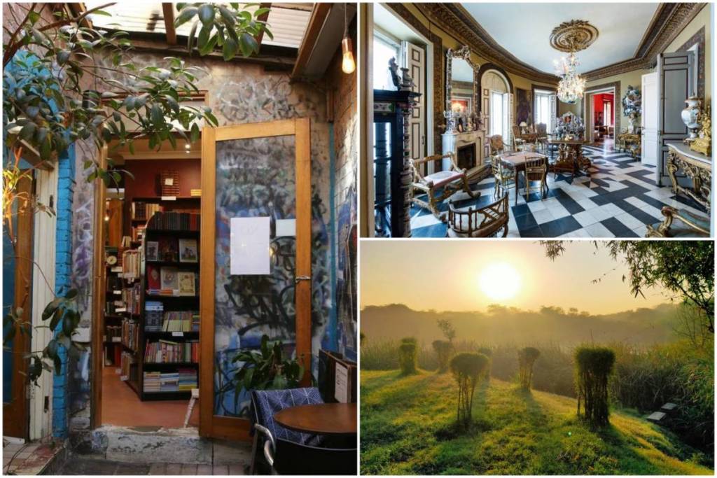 From left to right, in Sydney, Palacio Marques de Cerralbo in Madrid and Sanjay Van is South Delhi