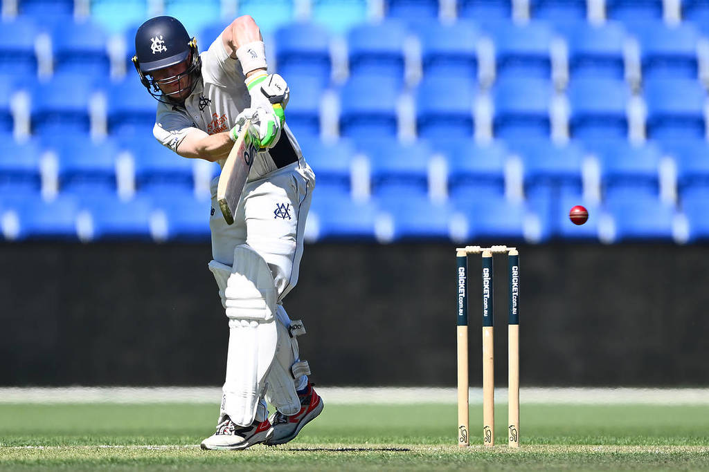 Sheffield Shield Cricket: Victoria vs South Australia cricket player batting, one of the best things to do in Melbourne in March