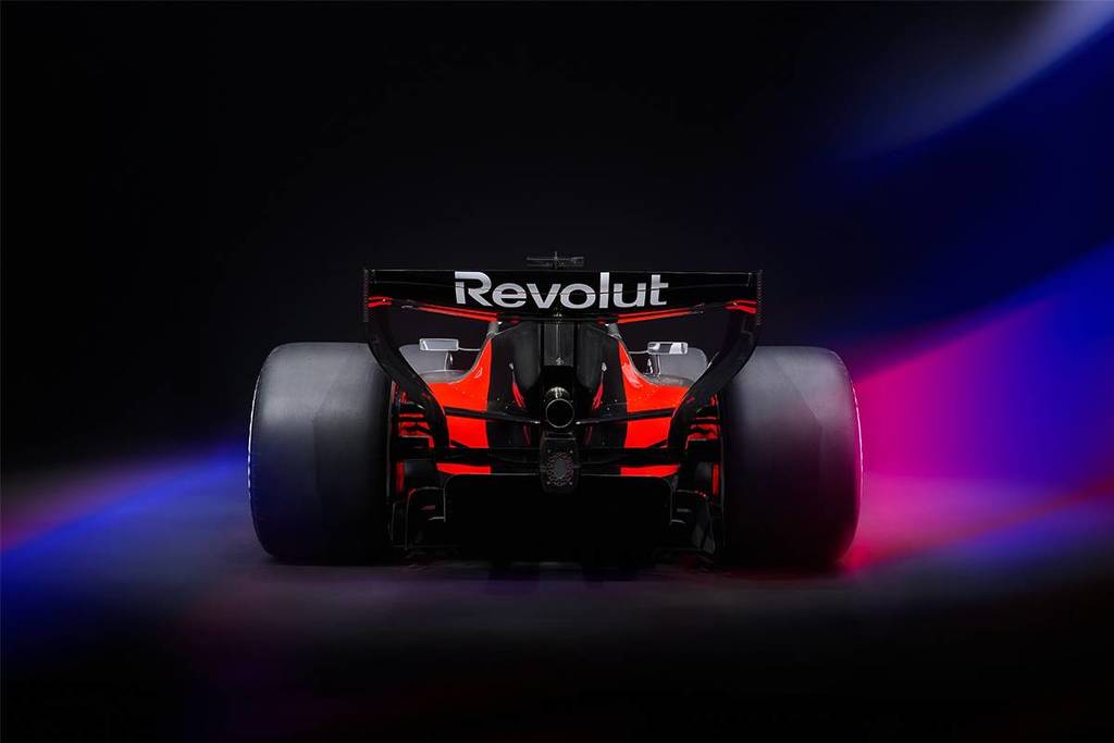 a car for the grand prix with Revolut branding