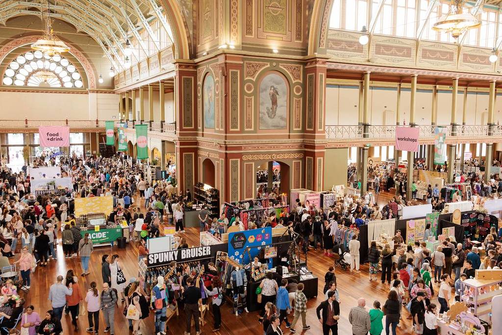 inside the Royal Exhibition Building during the Makers and Shakers Market