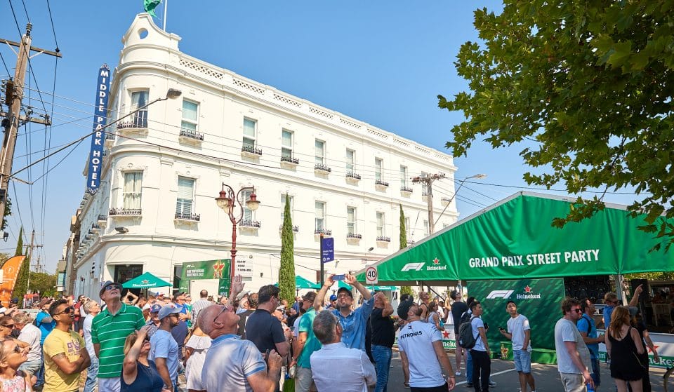 Race Into Action At The Grand Prix Street Party In Middle Park Hotel