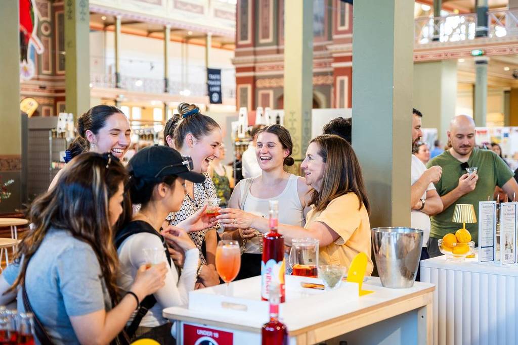 women having drinks at the Big Design Market