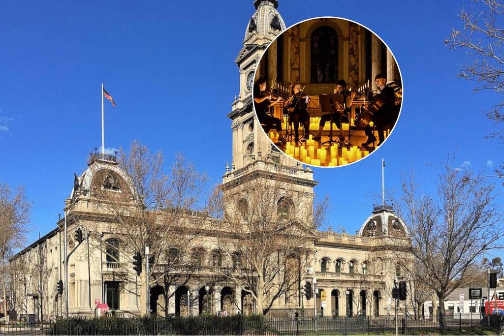 The facade of Collingwood Town Hall in Melbourne