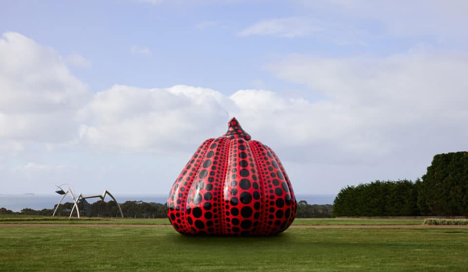 One Of Yayoi Kusama’s Pumpkins Has Landed At Pt. Leo Estate