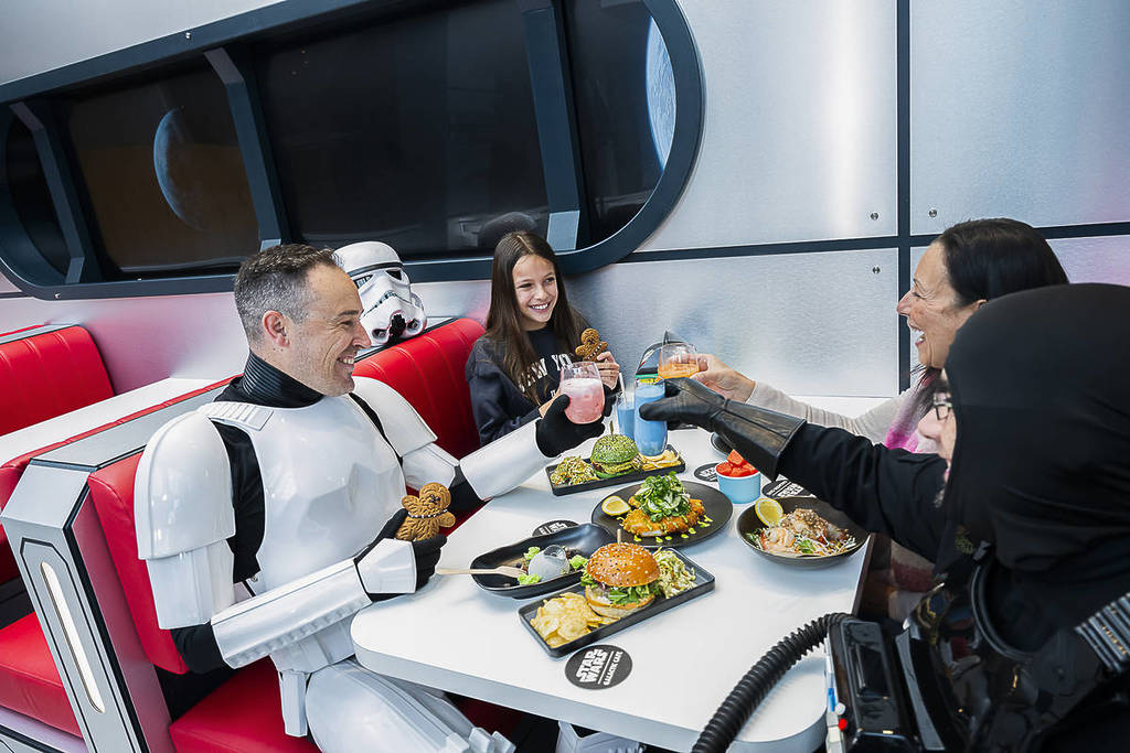 people dining at Star Wars Galactic Cafe, one of the themed cafes in Melbourne