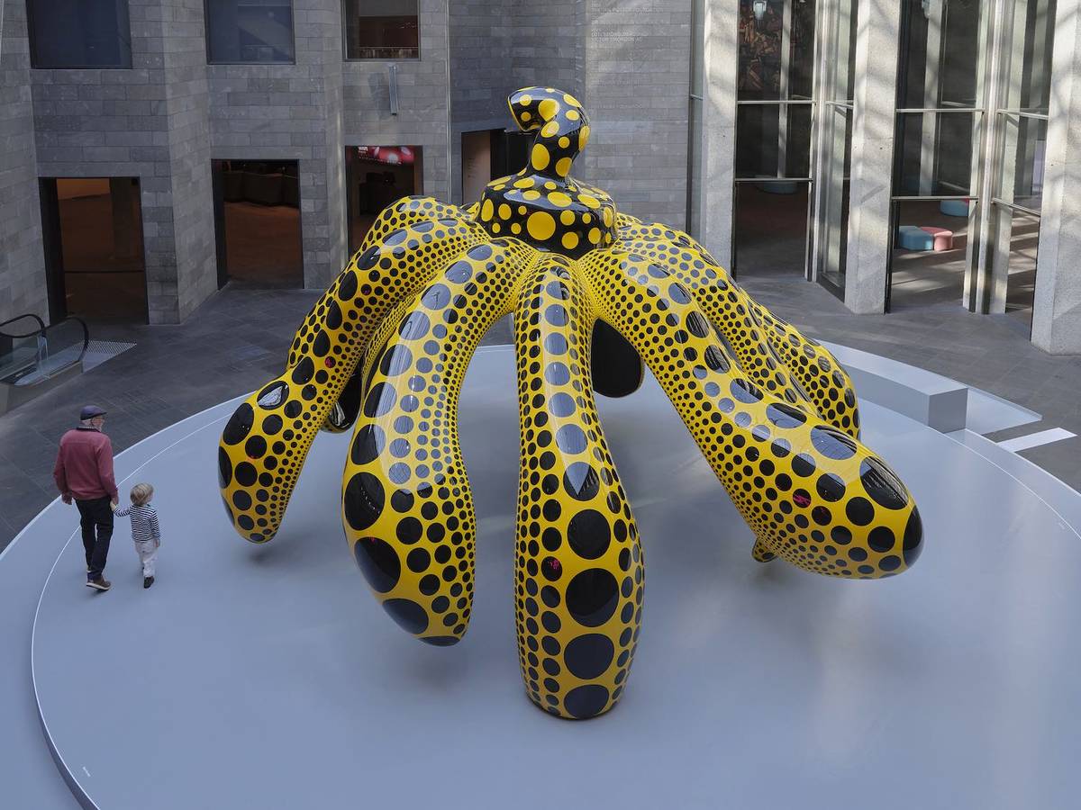 Yayoi Kusama Pumpkin Statue Unveiled At NGV Melbourne