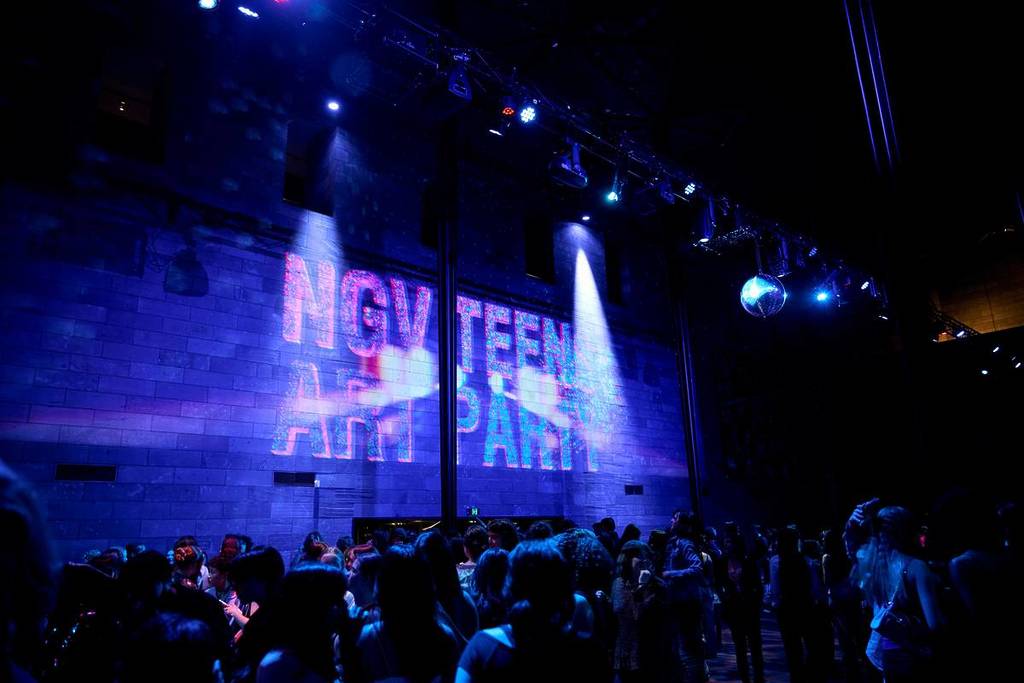 people dancing at the NGV Teen Art Party