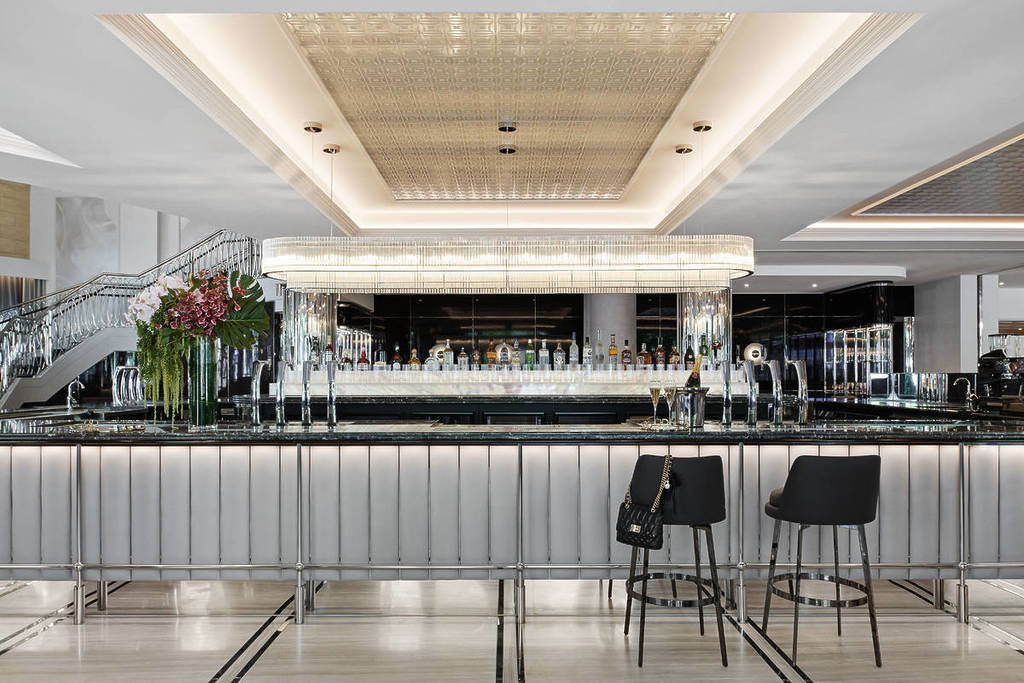 the bar area in The Royce Hotel