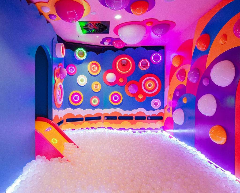 ball pit at Hijinx Hotel