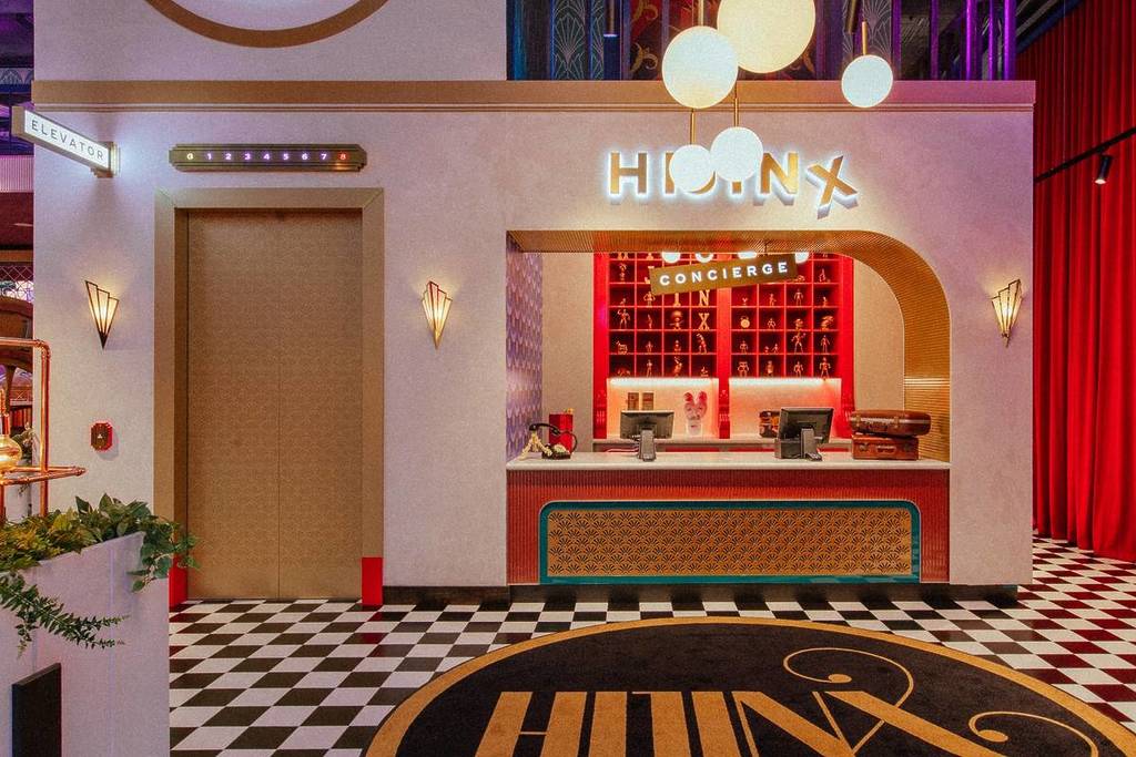 check in counter and entrance of Hijinx Hotel
