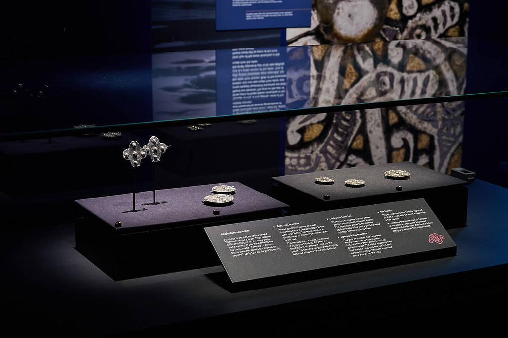 objects on display from the Galloway Hoard