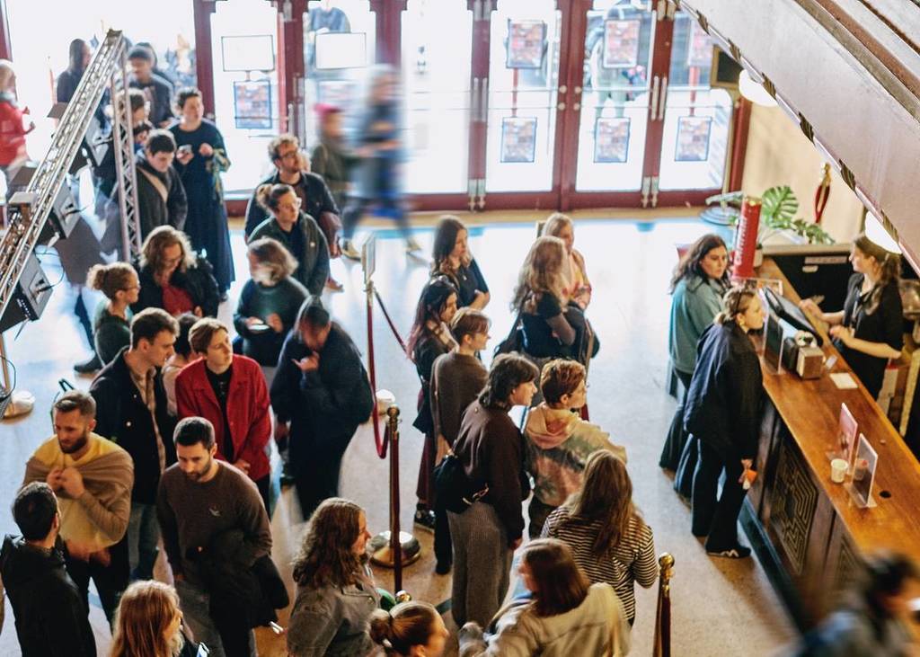 crowds lining up at the cinema to see something at Melbourne International Film Festival
