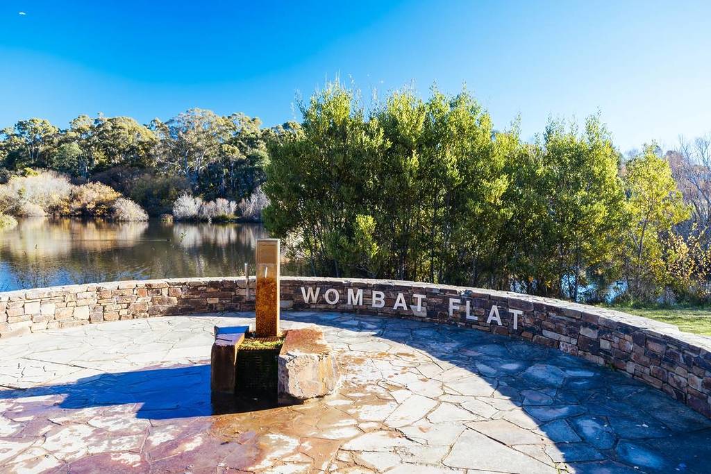 the tap to access the mineral water at Wombat Flat near Lake Daylesford