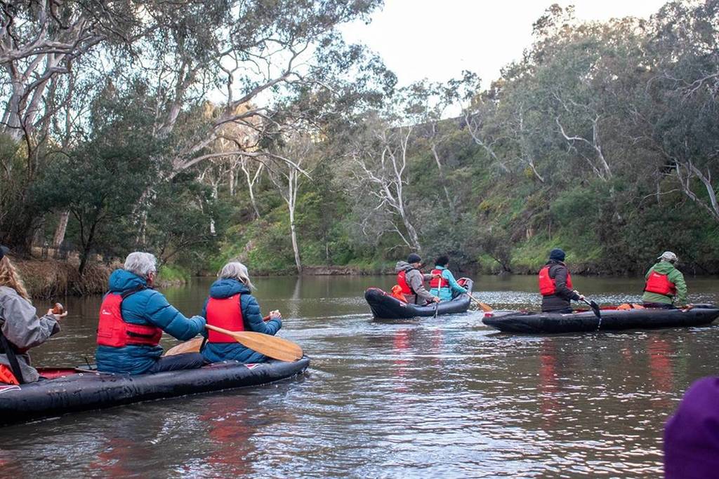 people paddling along the Yarra River