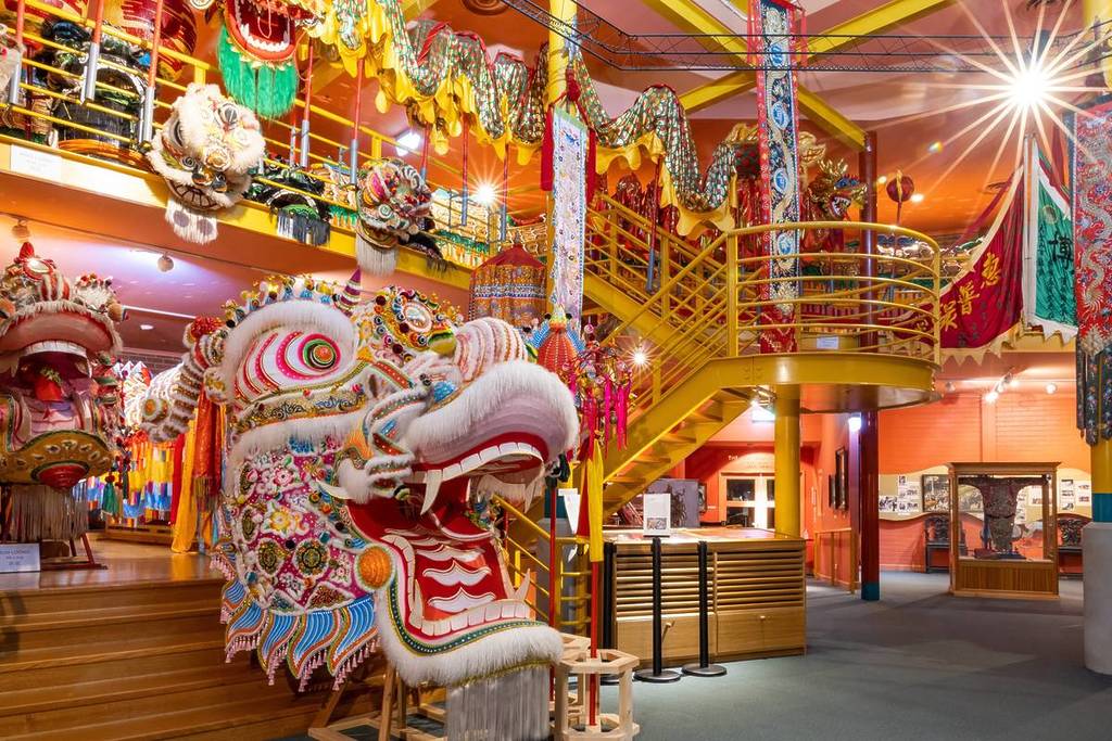 dragon head inside Golden Dragon Museum