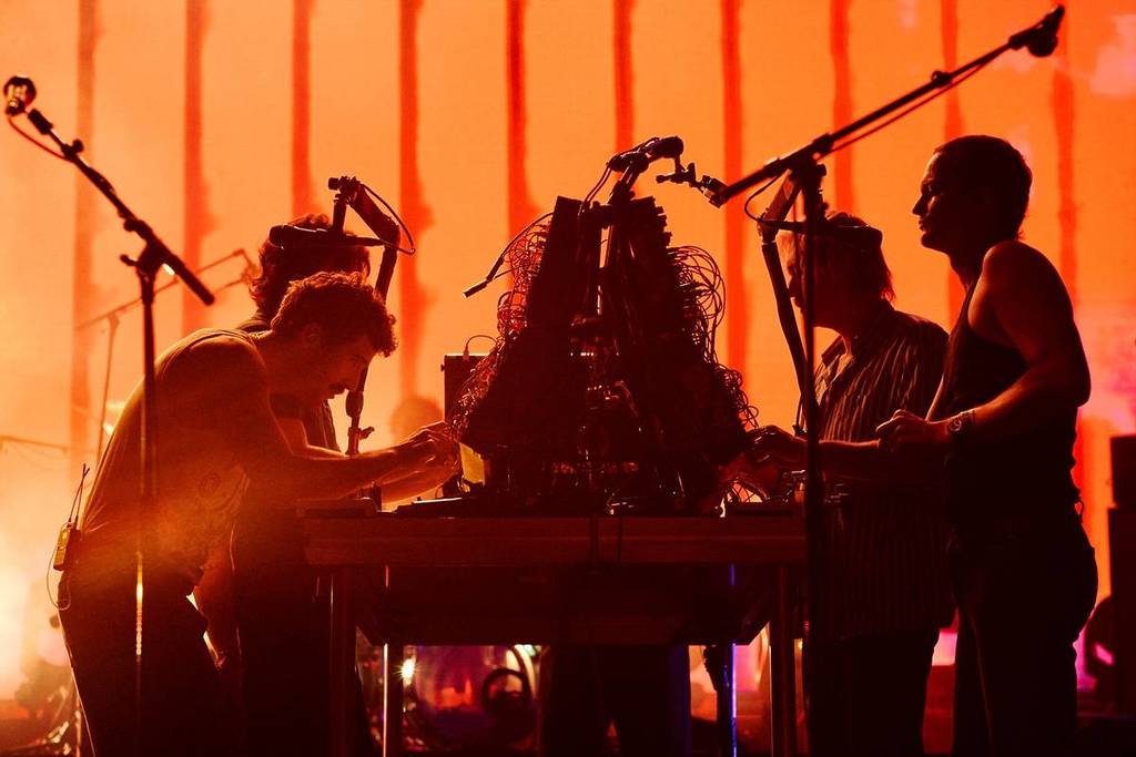 King Gizzard and the Lizard Wizard performing a set