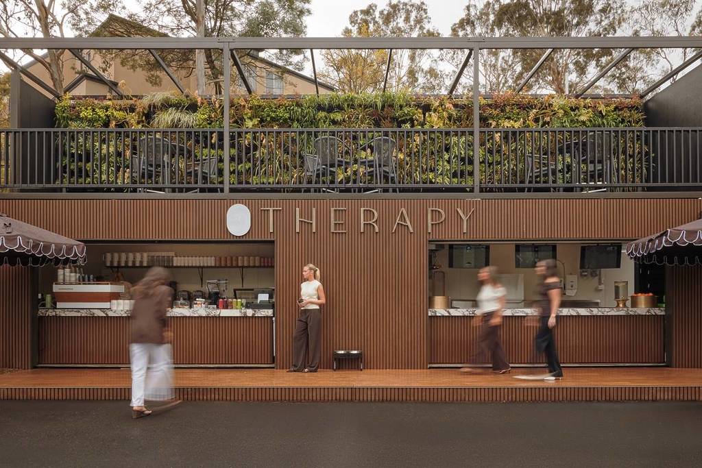 people outside the cafe at THERAPY in Eltham