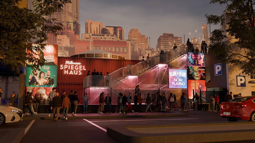 render of the outside of Spiegel Haus Melbourne