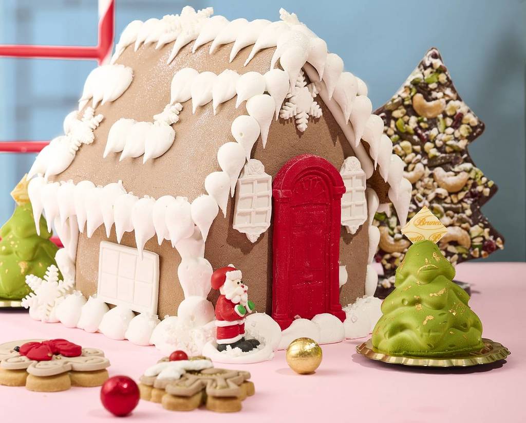 a colourful gingerbread house